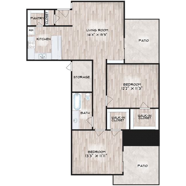 Unit 1919-4 1919-4 floor plan
